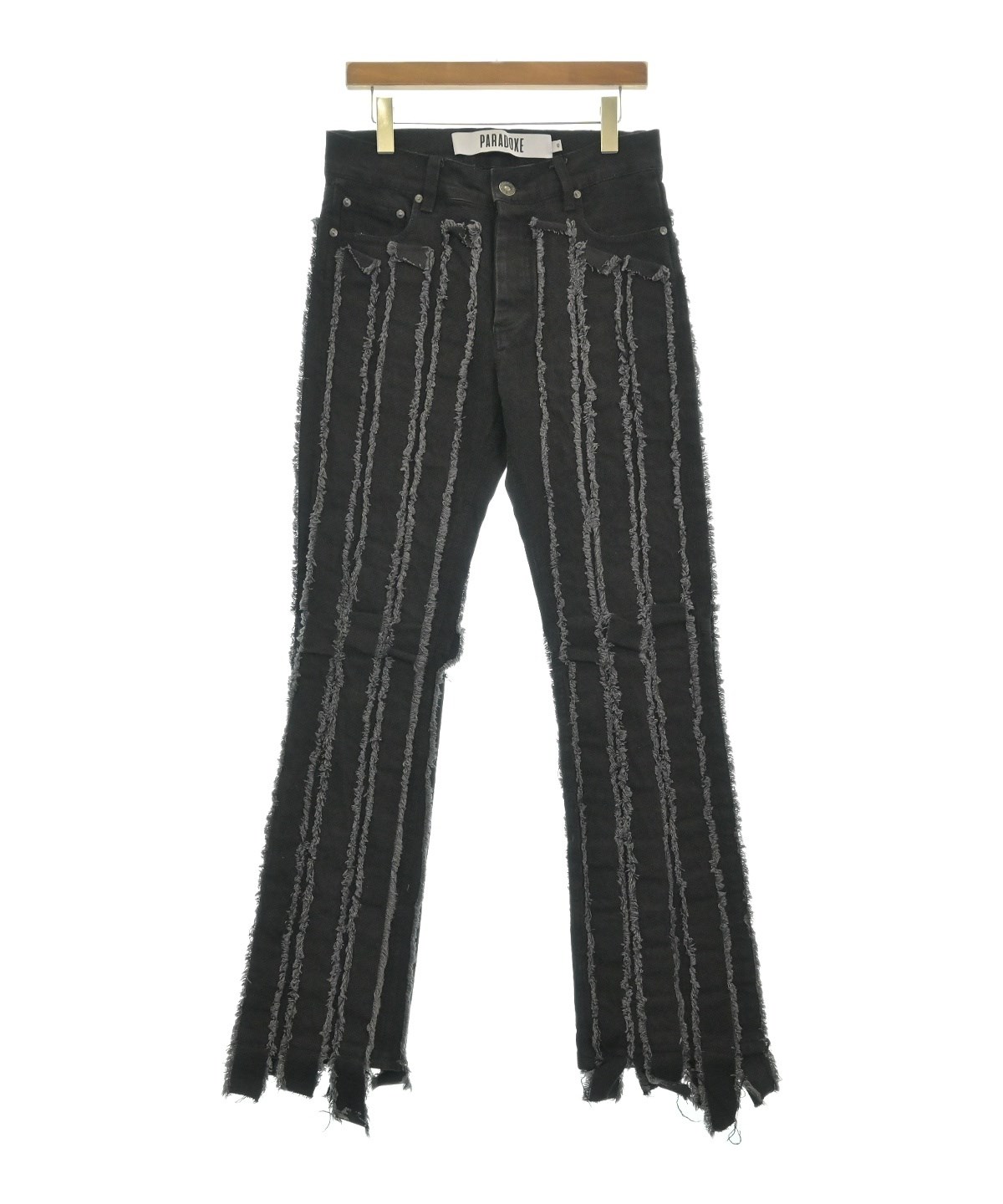 paradoxe paris サイドラインパンツ PARADOXE PARIS（パラドークスパリ）デニムパンツ 黒 サイズ:40(L位