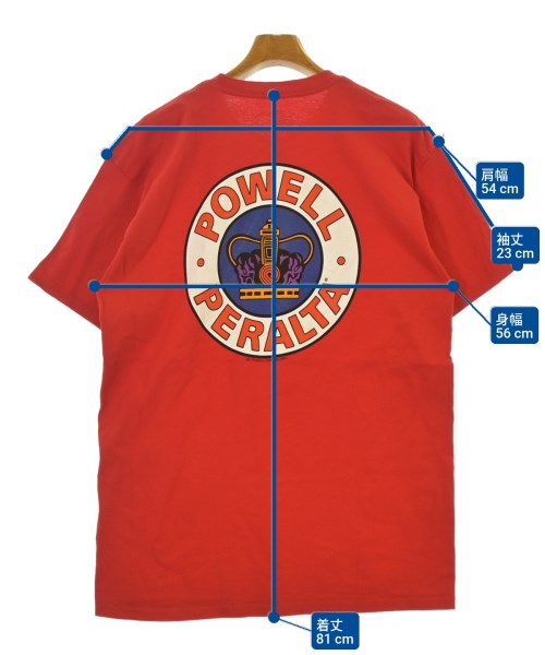 POWELL PERALTA（パウエルペラルタ）Tシャツ・カットソー 赤 サイズ:L メンズ/2200641132025