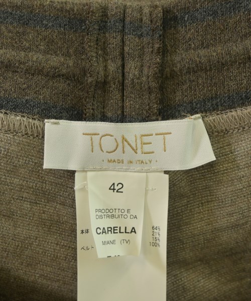 TONET（トーネット）クロップドパンツ 茶 サイズ:42(M位) レディース/2200640120627