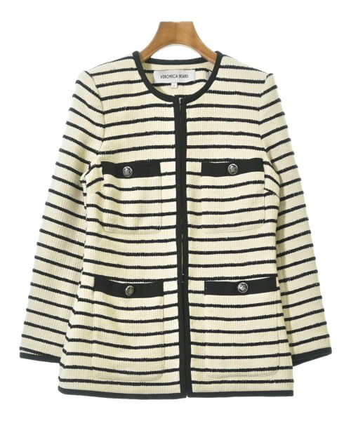 VERONICA BEARD(ベロニカビアード)ノーカラージャケット 白 サイズ:2(M位)/2200632651108