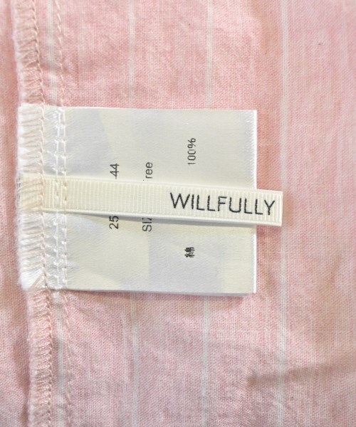 willfully（ウィルフリー）カジュアルシャツ ピンク サイズ:F レディース/2200673999030
