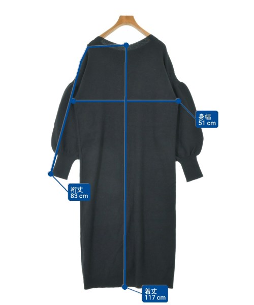 PLUS OTO.HA（プラスオトハ）ワンピース 黒 サイズ:F レディース/2200671364144