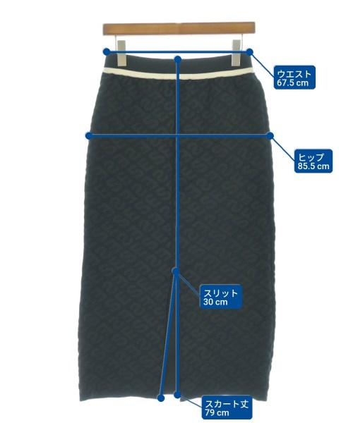 ESSENTIAL DOUBLE STANDARD CLOTHING（エッセンシャルダブルスタンダードクロッシング）ロング・マキシ丈スカート 黒 サイズ:38(M位) レディース/2200710849403