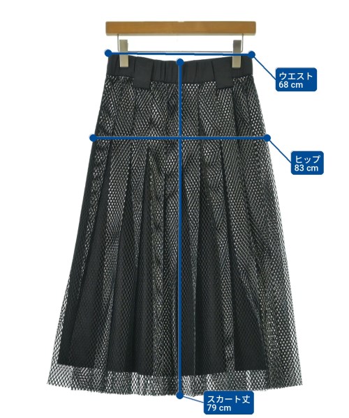ESSENTIAL DOUBLE STANDARD CLOTHING（エッセンシャルダブルスタンダードクロッシング）ロング・マキシ丈スカート 黒 サイズ:38(M位) レディース/2200712230223