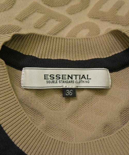 ESSENTIAL DOUBLE STANDARD CLOTHING（エッセンシャルダブルスタンダードクロッシング）ニット・セーター ベージュ サイズ:36(S位) レディース/2200648188124