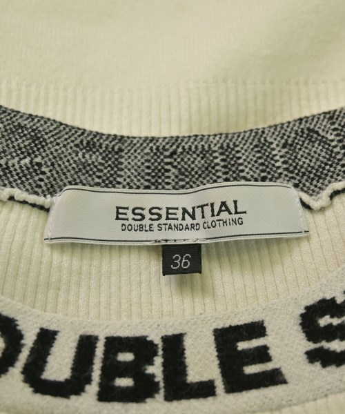 ESSENTIAL DOUBLE STANDARD CLOTHING（エッセンシャルダブルスタンダードクロッシング）ニット・セーター 白 サイズ:36(S位) レディース/2200648188131