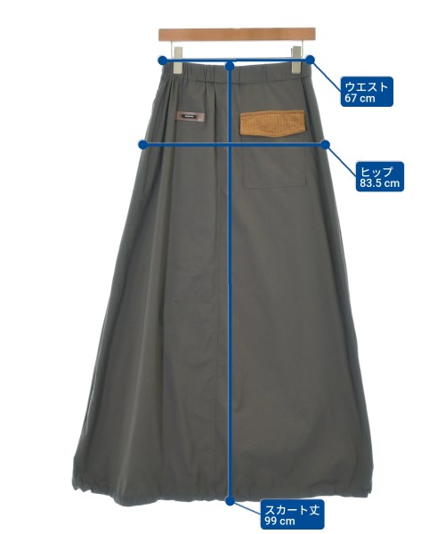 ESSENTIAL DOUBLE STANDARD CLOTHING（エッセンシャルダブルスタンダードクロッシング）ロング・マキシ丈スカート グレー サイズ:38(M位) レディース/2200691005010
