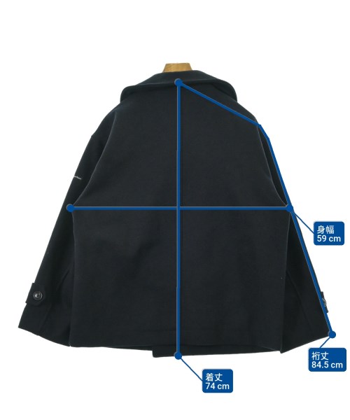 Le Pigeon Voyageur（ルピジョンヴォワイヤジュール）ピーコート 紺 サイズ:S メンズ/2200673778024