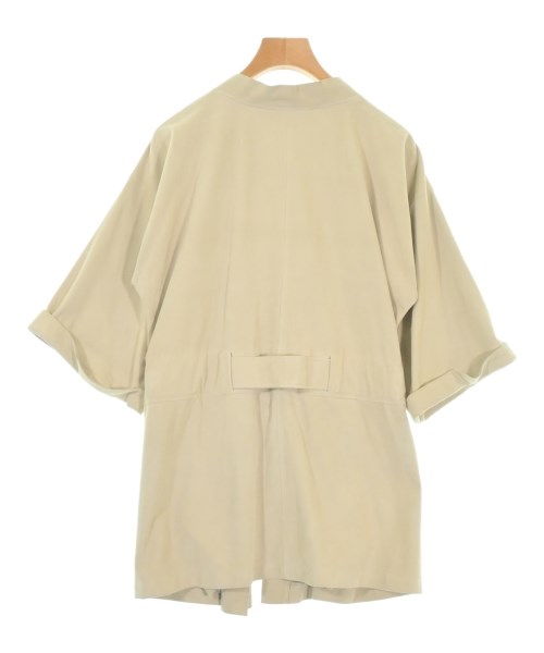 ENZO LEATHER（エンツォレザー）ノーカラージャケット ベージュ サイズ:-(L位) レディース/2200704580053