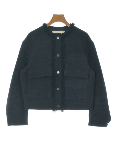 DEPAREILLE(デパリエ)ノーカラージャケット 紺 サイズ:36(S位)/2200676772012