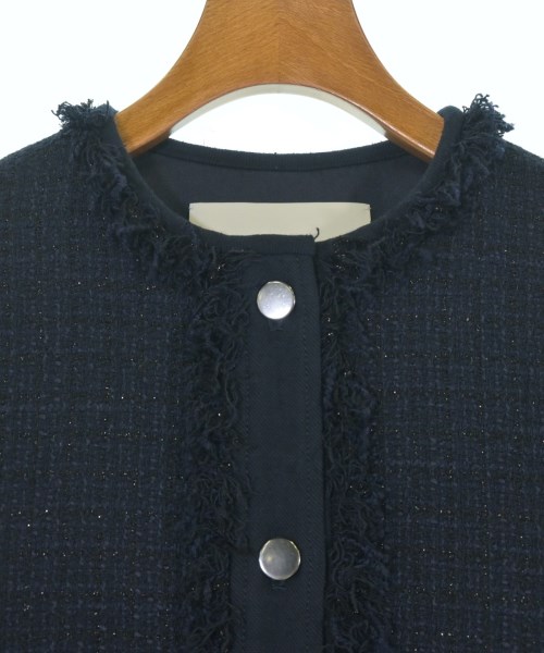 DEPAREILLE（デパリエ）ノーカラージャケット 紺 サイズ:36(S位) レディース/2200676772012