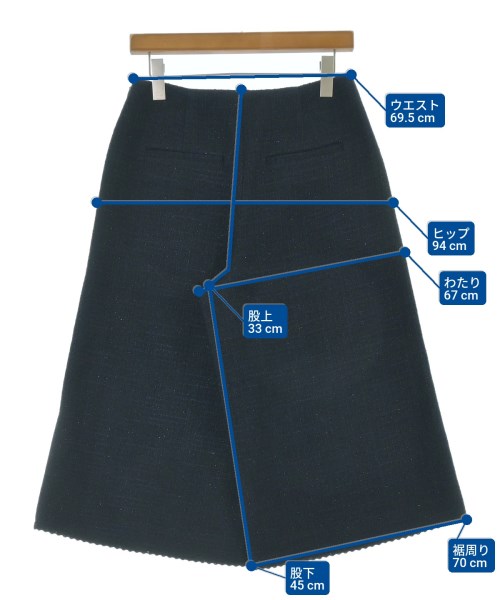 DEPAREILLE（デパリエ）クロップドパンツ 紺 サイズ:38(M位) レディース/2200676772029