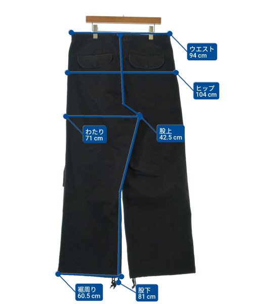 ENTIRE STUIDOS（エンタイアスタジオ）カーゴパンツ 黒 サイズ:M メンズ/2200643311022