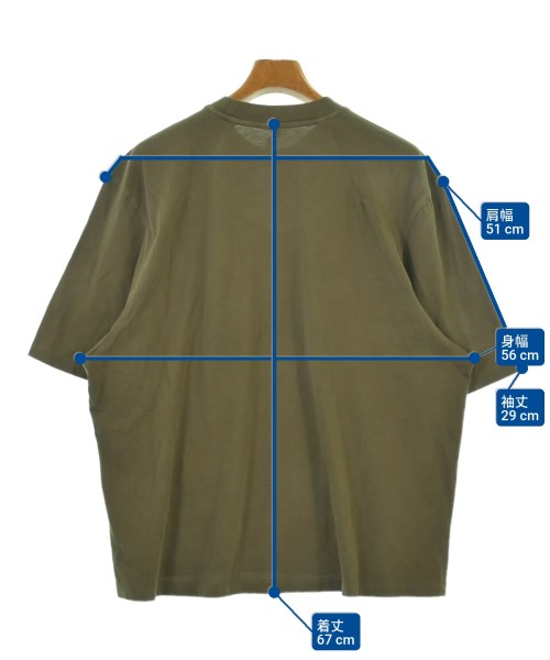 ENTIRE STUIDOS（エンタイアスタジオ）Tシャツ・カットソー カーキ サイズ:L メンズ/2200609313084