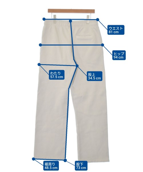 ENTIRE STUIDOS（エンタイアスタジオ）スウェットパンツ 白 サイズ:M メンズ/2200662744108