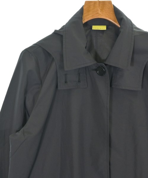 HANWAY（ハンウェイ）ステンカラーコート 黒 サイズ:M/L レディース/2200670167012