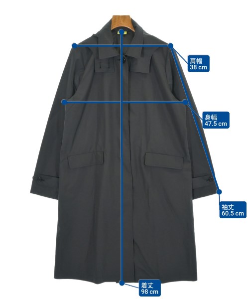 HANWAY（ハンウェイ）ステンカラーコート 黒 サイズ:M/L レディース/2200670167012