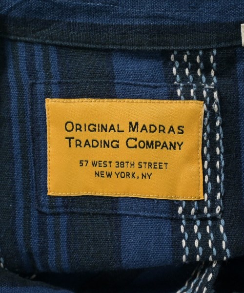 ORIGINAL MADRAS TRADING COMPANY（オリジナルマドラストレーディングカンパニー）カジュアルシャツ 青 サイズ:M メンズ/2200698376601