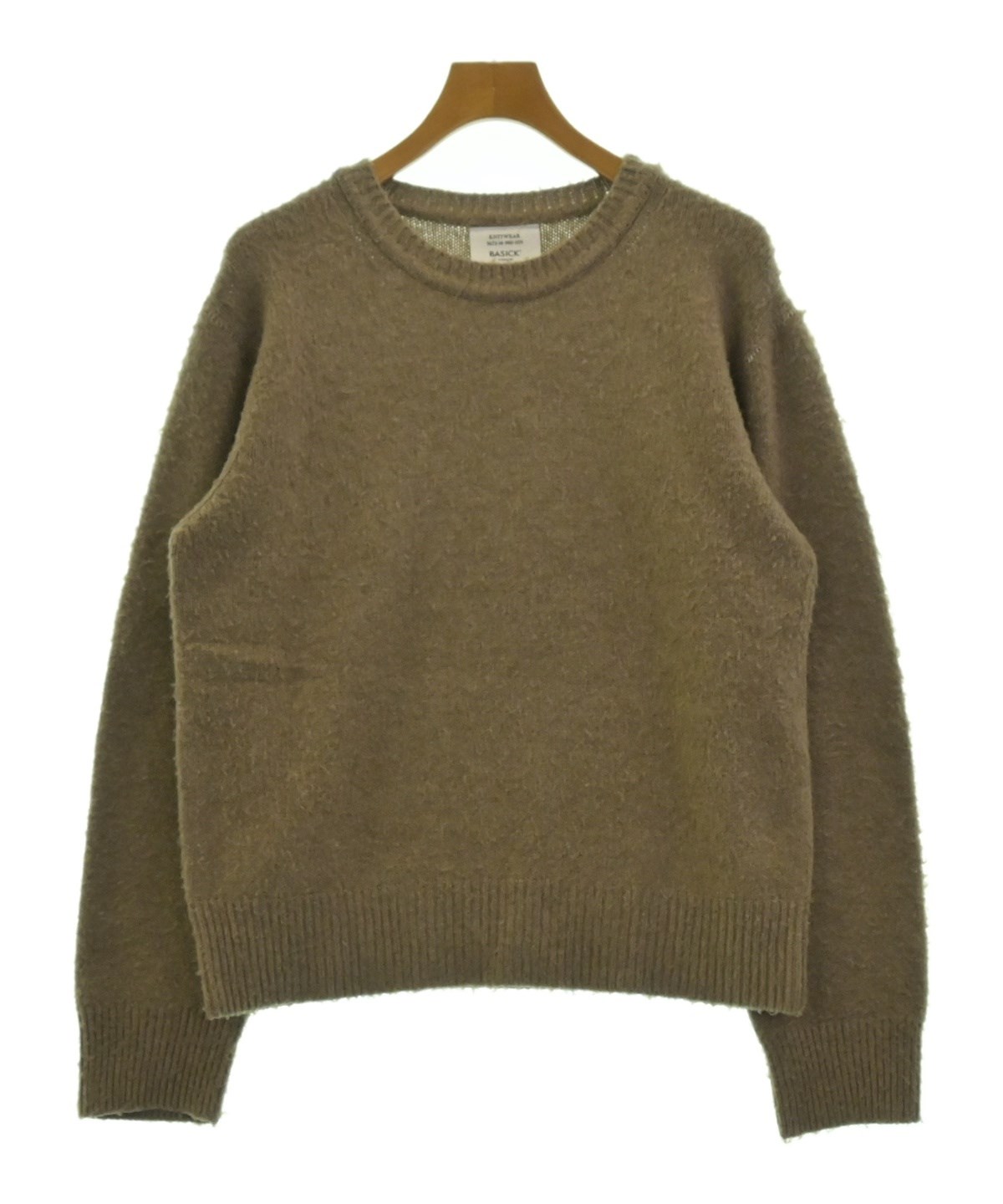 BASICK ベイシックス ニット・セーター メンズ 【古着】【中古】 BASICK（ベイシックス）ニット・セーター ベージュ サイズ:L メンズ