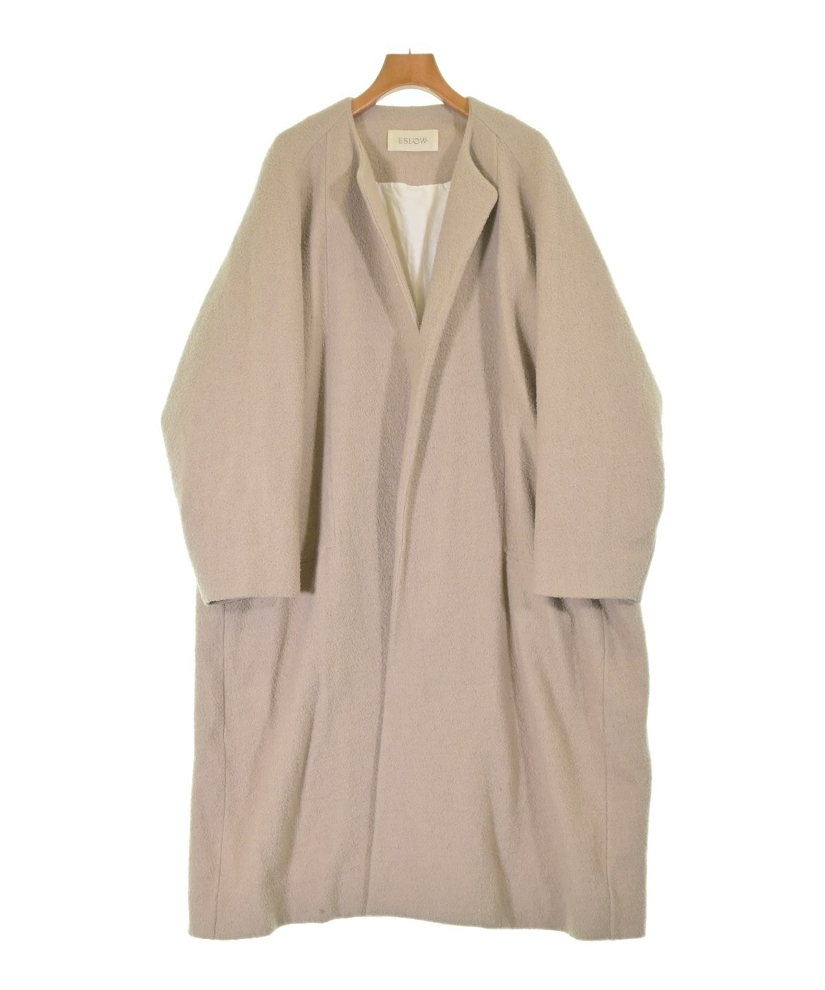 ESLOW エスロー ステンカラーコート レディース 【古着】【中古】 ESLOW（エスロー）その他 ベージュ サイズ:1(S位) レディース
