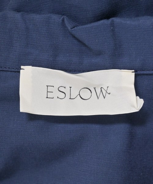 ESLOW（エスロー）ステンカラーコート 紺 サイズ:4(XL位) レディース/2200604281029