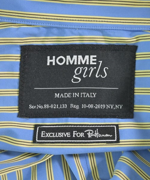 HommeGirls（オムガールズ）カジュアルシャツ 青 サイズ:S レディース/2200622251035