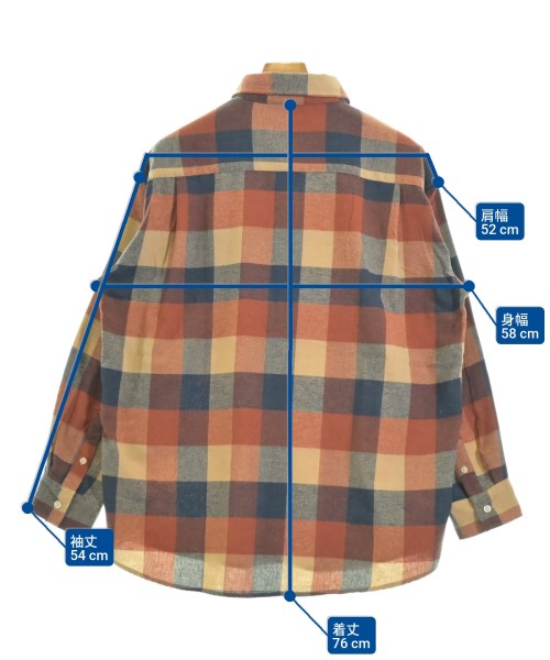 THE FOX（ザフォックス）カジュアルシャツ オレンジ サイズ:M メンズ/2200664759056