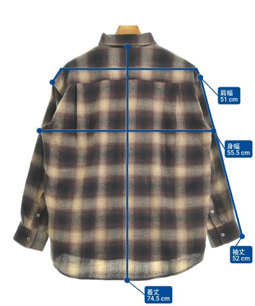 THE FOX（ザフォックス）カジュアルシャツ 茶 サイズ:S メンズ/2200664759070