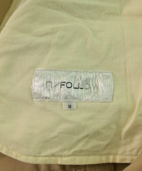 UNFOLLOW（アンフォロー）チノパン ベージュ サイズ:3(L位) メンズ/2200627818035
