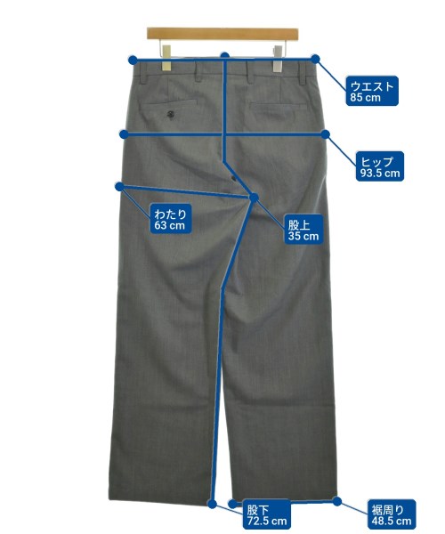 UNFOLLOW（アンフォロー）スラックス グレー サイズ:3(L位) メンズ/2200661878057