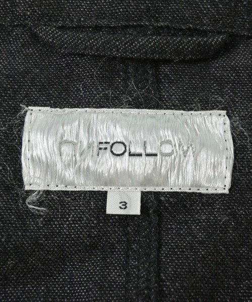 UNFOLLOW（アンフォロー）テーラードジャケット 黒 サイズ:3(L位) メンズ/2200708686041