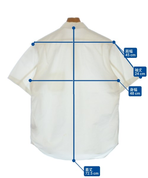 45rpm&（フォーティファイブアールピーエムアンド）カジュアルシャツ 白 サイズ:2(S位) メンズ/2200628482112