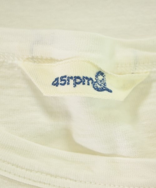 45rpm&（フォーティファイブアールピーエムアンド）Tシャツ・カットソー 白 サイズ:5(XXL位) メンズ/2200647371022