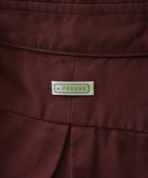 A.PRESSE（アプレッセ）カジュアルシャツ 赤 サイズ:1(S位) メンズ/2200672342332