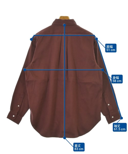 A.PRESSE（アプレッセ）カジュアルシャツ 赤 サイズ:1(S位) メンズ/2200672342332