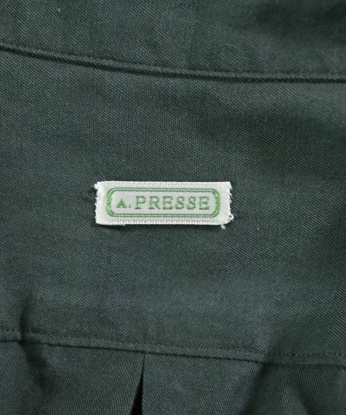 A.PRESSE（アプレッセ）カジュアルシャツ 緑 サイズ:1(S位) メンズ/2200712662086