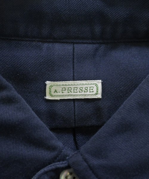 A.PRESSE（アプレッセ）カジュアルシャツ 紺 サイズ:1(S位) メンズ/2200712662147