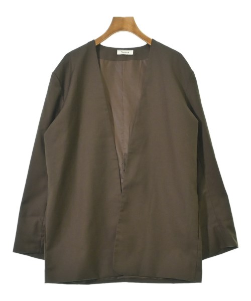 NEUNA(ヌナ)ノーカラージャケット 茶 サイズ:F/2200644804059