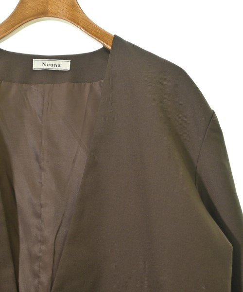 NEUNA（ヌナ）ノーカラージャケット 茶 サイズ:F レディース/2200644804059
