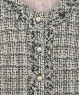 Rose Tiara（ローズティアラ）カジュアルジャケット 黒 サイズ:42(L位) レディース/2200627873096