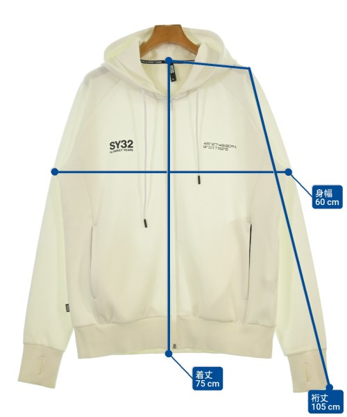 SY32 by SWEET YEARS（エスワイサーティトゥバイスィートイヤーズ）パーカー 白 サイズ:XL メンズ/2200638325119