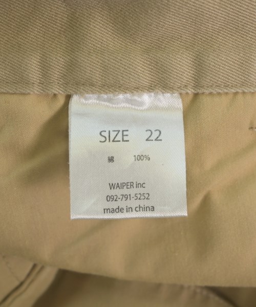WAIPER inc.（ワイパー）チノパン ベージュ サイズ:22(XS位) メンズ/2200672499050