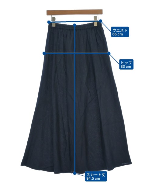 2nd NOLLEY'S（セカンドノーリーズ）ロング・マキシ丈スカート 紺 サイズ:2(M位) レディース/2200615123066