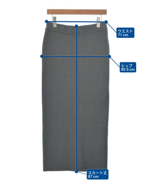 2nd NOLLEY'S（セカンドノーリーズ）ロング・マキシ丈スカート グレー サイズ:2(M位) レディース/2200671749026