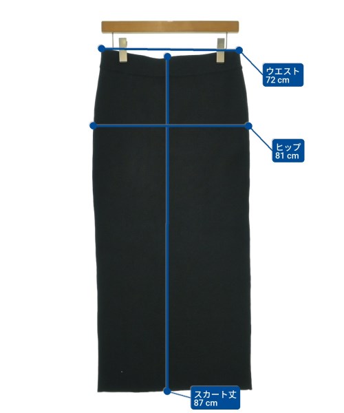 2nd NOLLEY'S（セカンドノーリーズ）ロング・マキシ丈スカート 黒 サイズ:2(M位) レディース/2200666351036