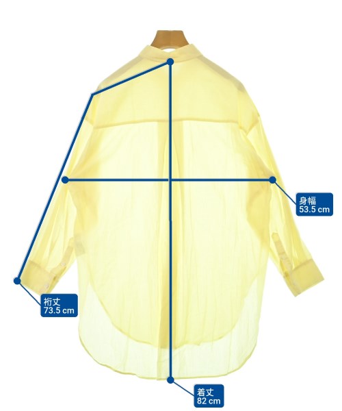2nd NOLLEY'S（セカンドノーリーズ）カジュアルシャツ 黄 サイズ:F レディース/2200679820086