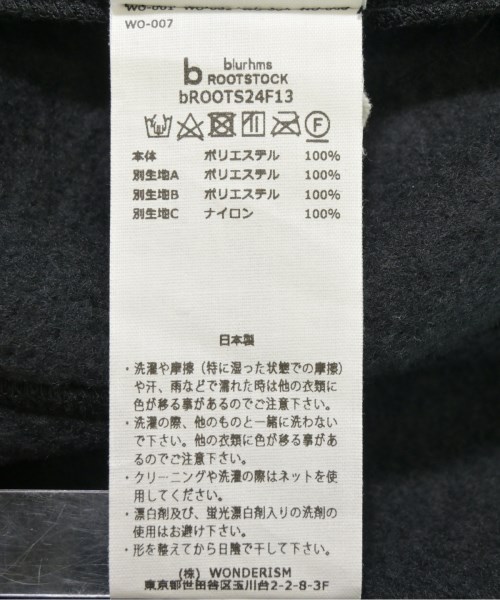 blurhmsROOTSTOCK（ブラームスルーツストック）その他 黒 サイズ:2(M位) メンズ/2200620309011