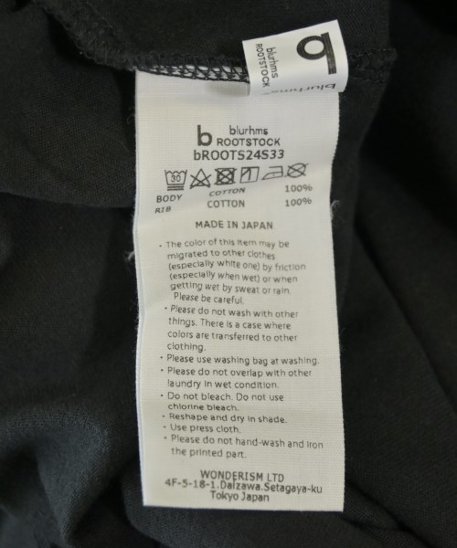 blurhmsROOTSTOCK（ブラームスルーツストック）Tシャツ・カットソー 黒 サイズ:2(M位) メンズ/2200711063037
