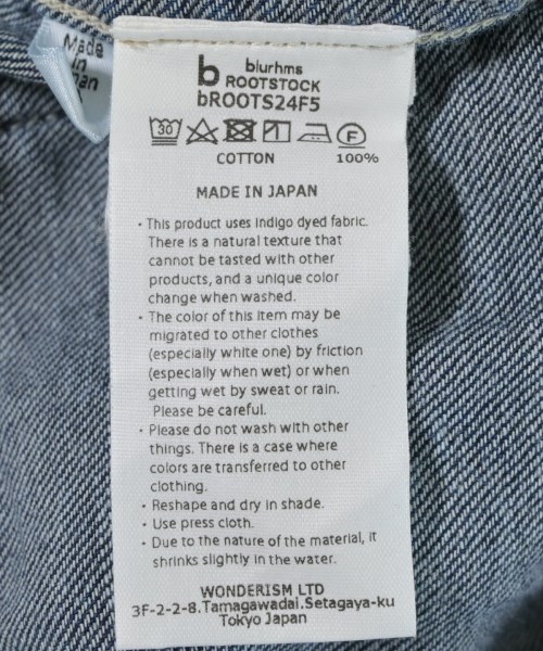blurhmsROOTSTOCK（ブラームスルーツストック）デニムジャケット 青 サイズ:3(L位) メンズ/2200645988079