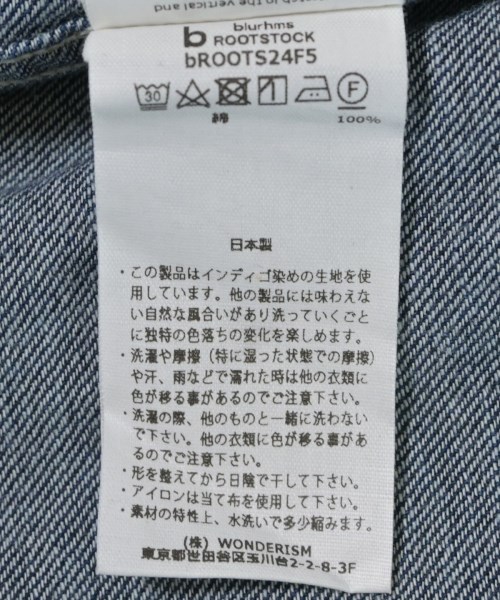blurhmsROOTSTOCK（ブラームスルーツストック）デニムジャケット 青 サイズ:3(L位) メンズ/2200645988079